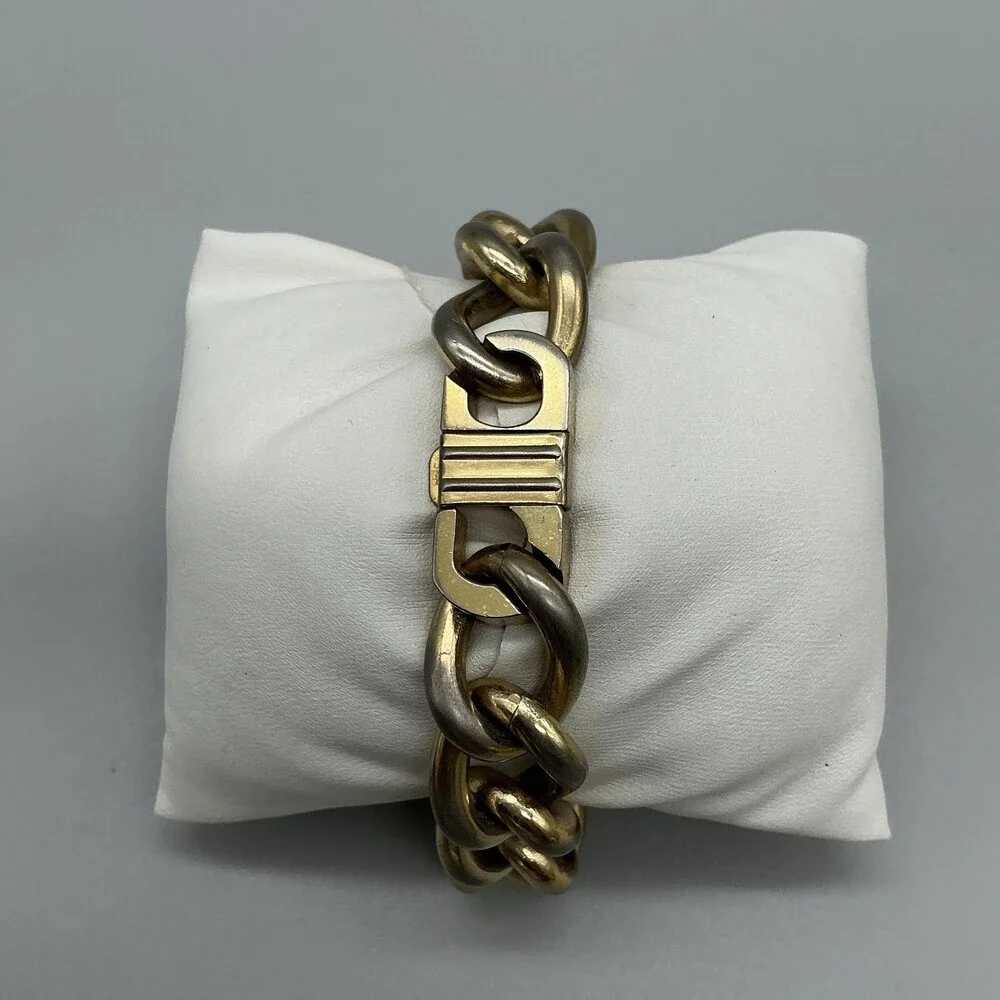 Vintage Cheval Womens Watch 27mm Square Chain Band Hong Kong New Battery 8.25
